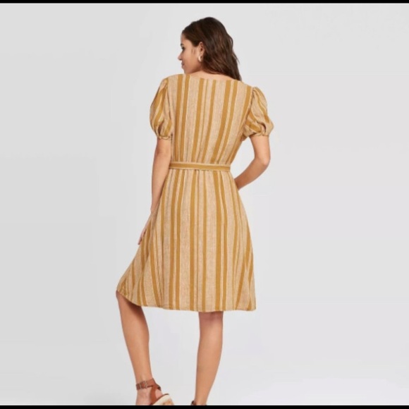 Universal Thread Yellow Striped Dress - Picture 3 of 5